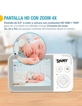 Monitor con cámara para bebé Shimy HD
