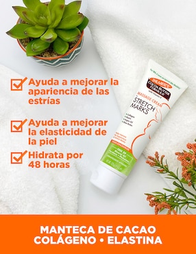 Crema para cuerpo recomendada para prevenir la aparición de estrías día y noche Palmer'S para todo tipo piel