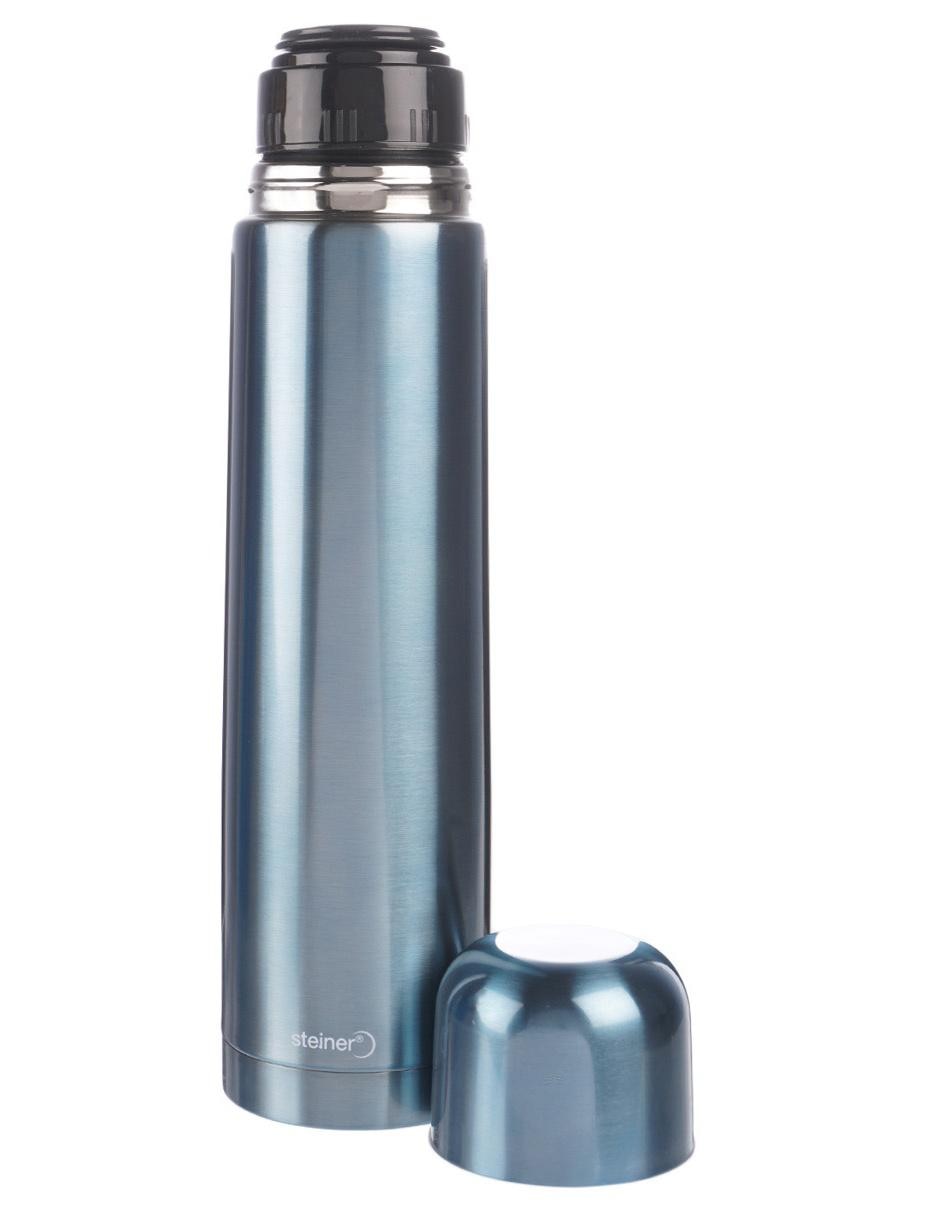 Termo de acero inoxidable con tapa rosca 1 L 2