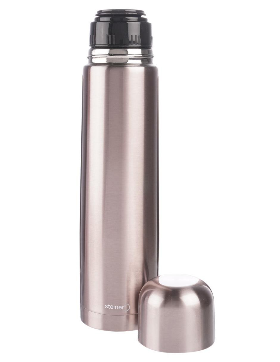Termo de acero inoxidable con tapa rosca 1 L 2