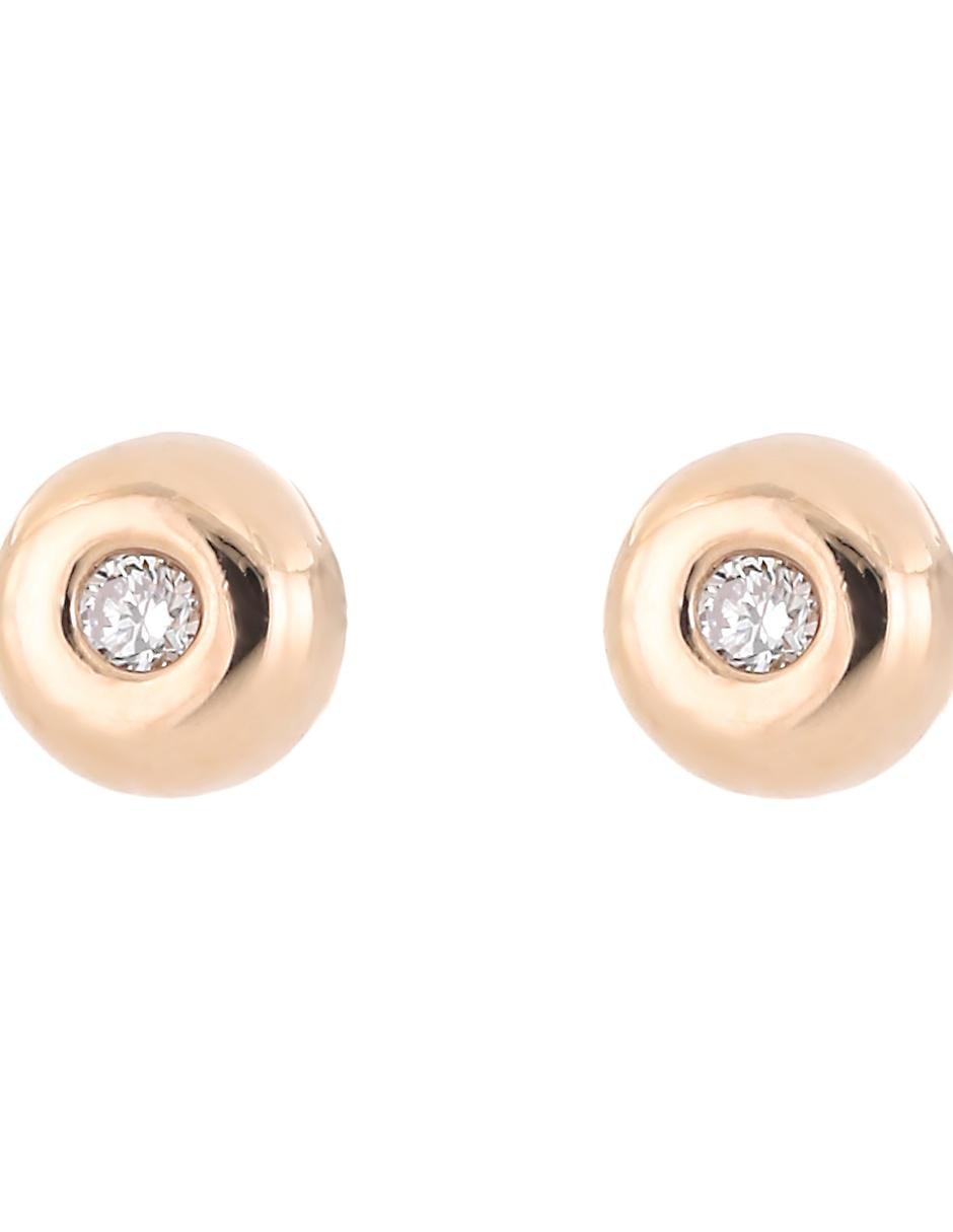 Broqueles circulares con acabado brillante diamante