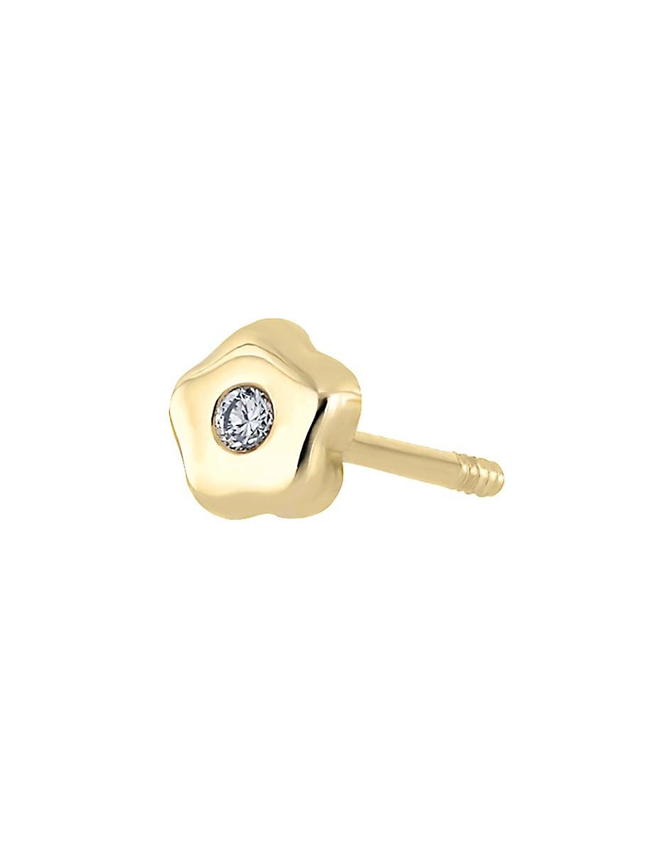 Broqueles de oro con acabado brillante diamante 2