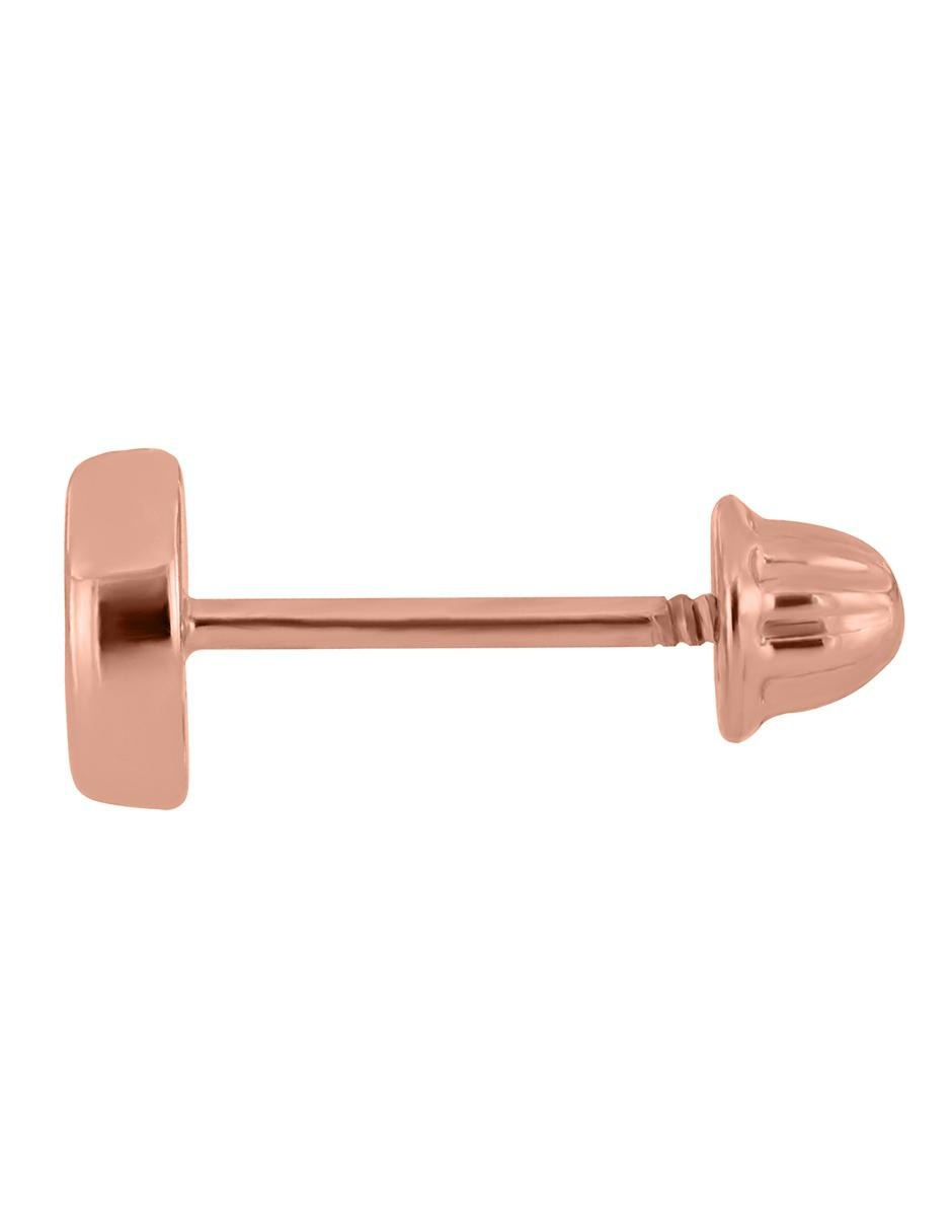 Broqueles de oro rosa 14 K con acabado brillante diamante 5