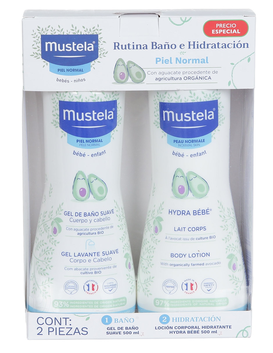 Set rutina baño e hidratación Mustela
