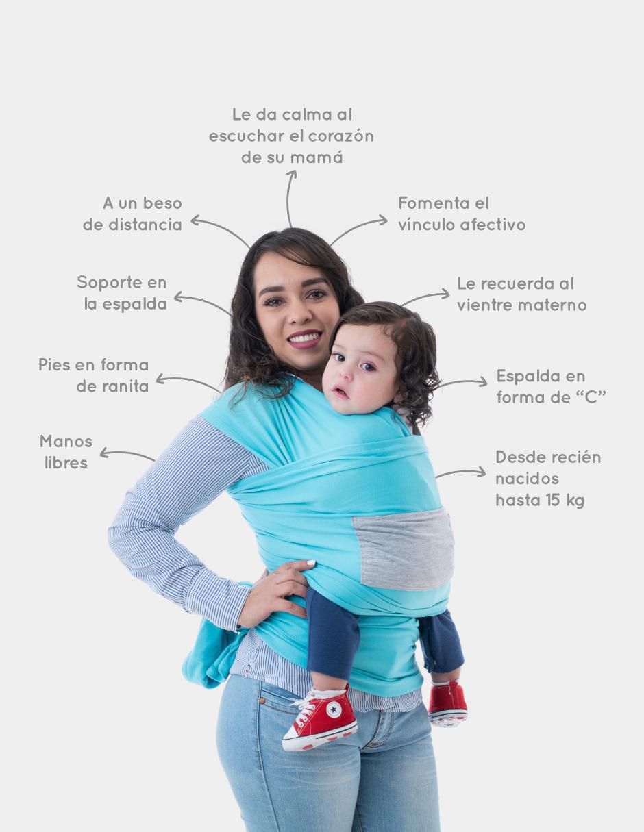 Fular para bebé de hasta 15 kg 6