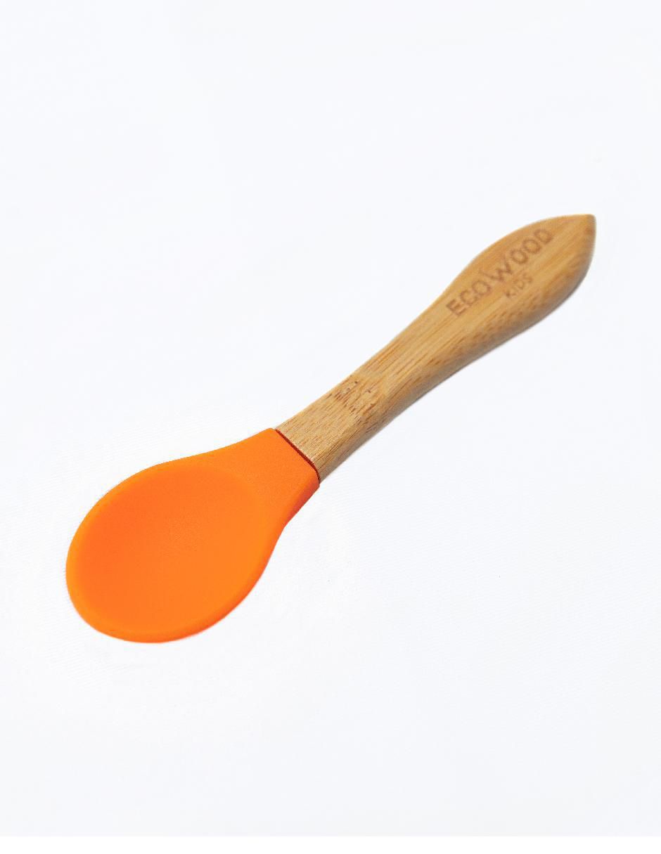 Ecowood plato y cuchara de bambú para bebé