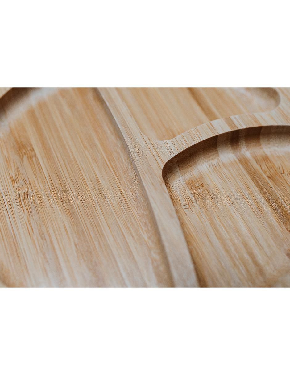 Ecowood plato y cuchara de bambú para bebé