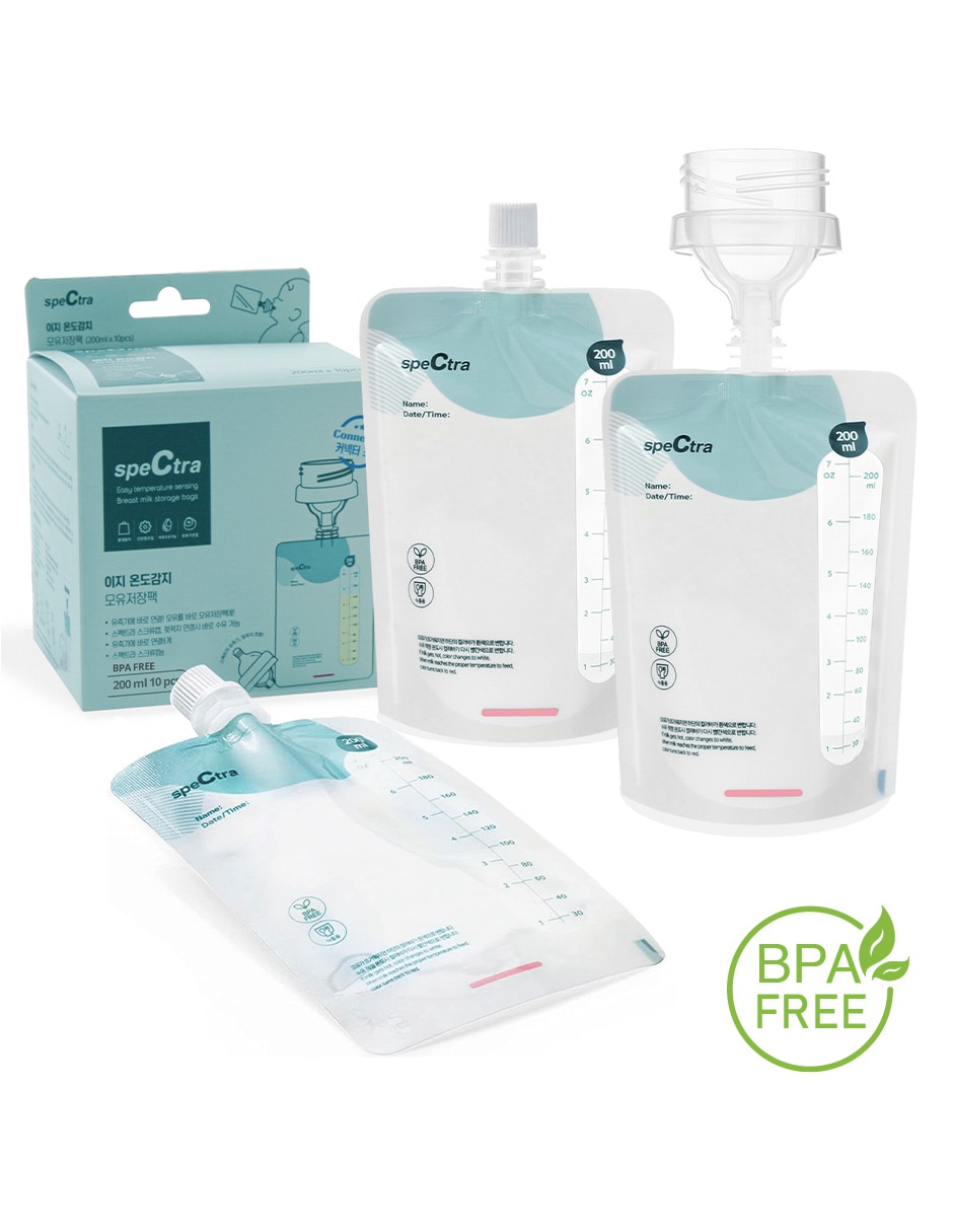 Bolsas de Almacenamiento para Leche Materna con Conector 10 piezas 7