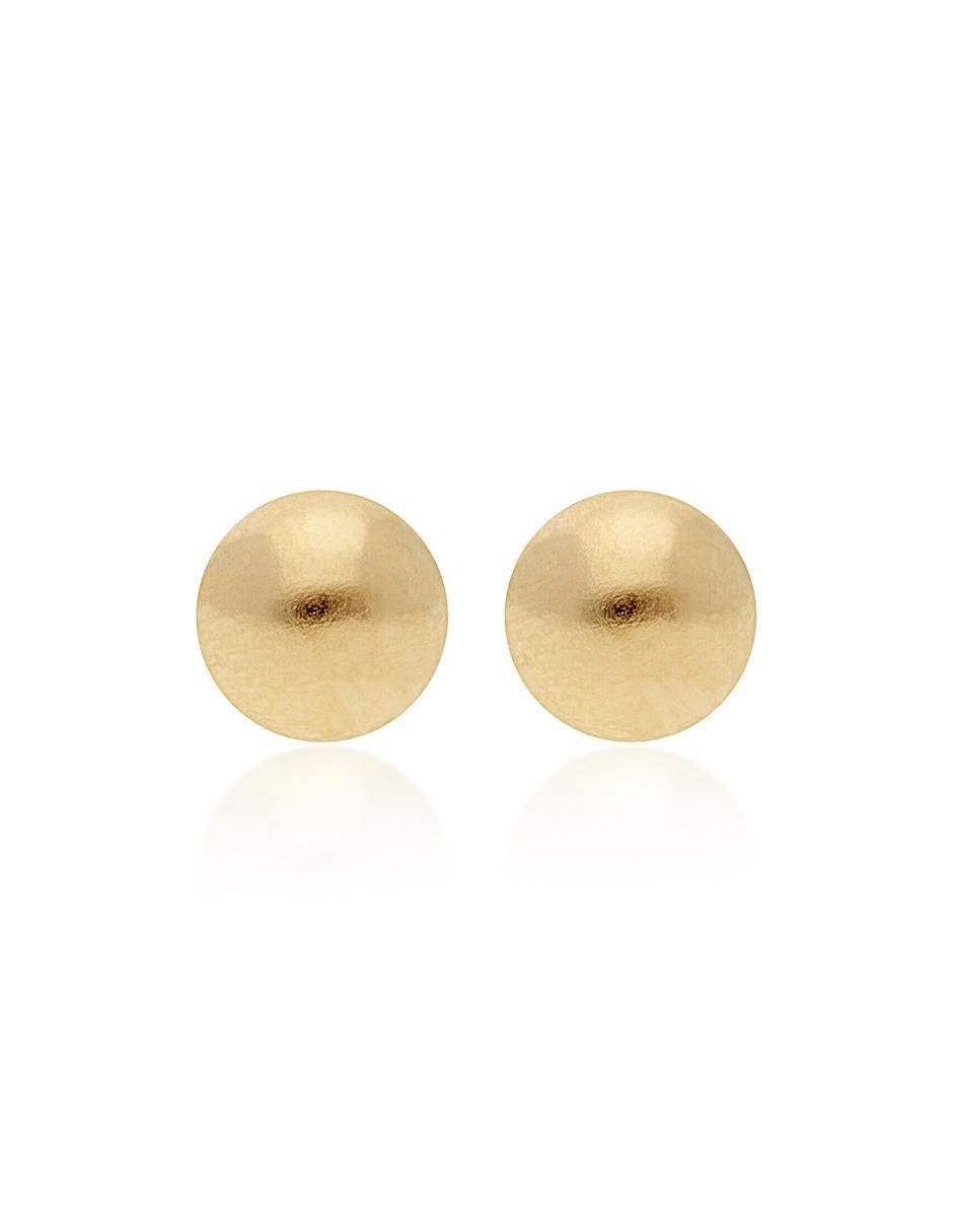 Broqueles redondos de oro amarillo 18 K con acabado brillante 1