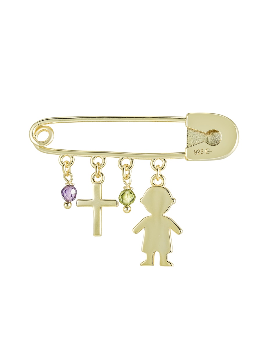 Dije de niño de plata P 925 zirconia 2