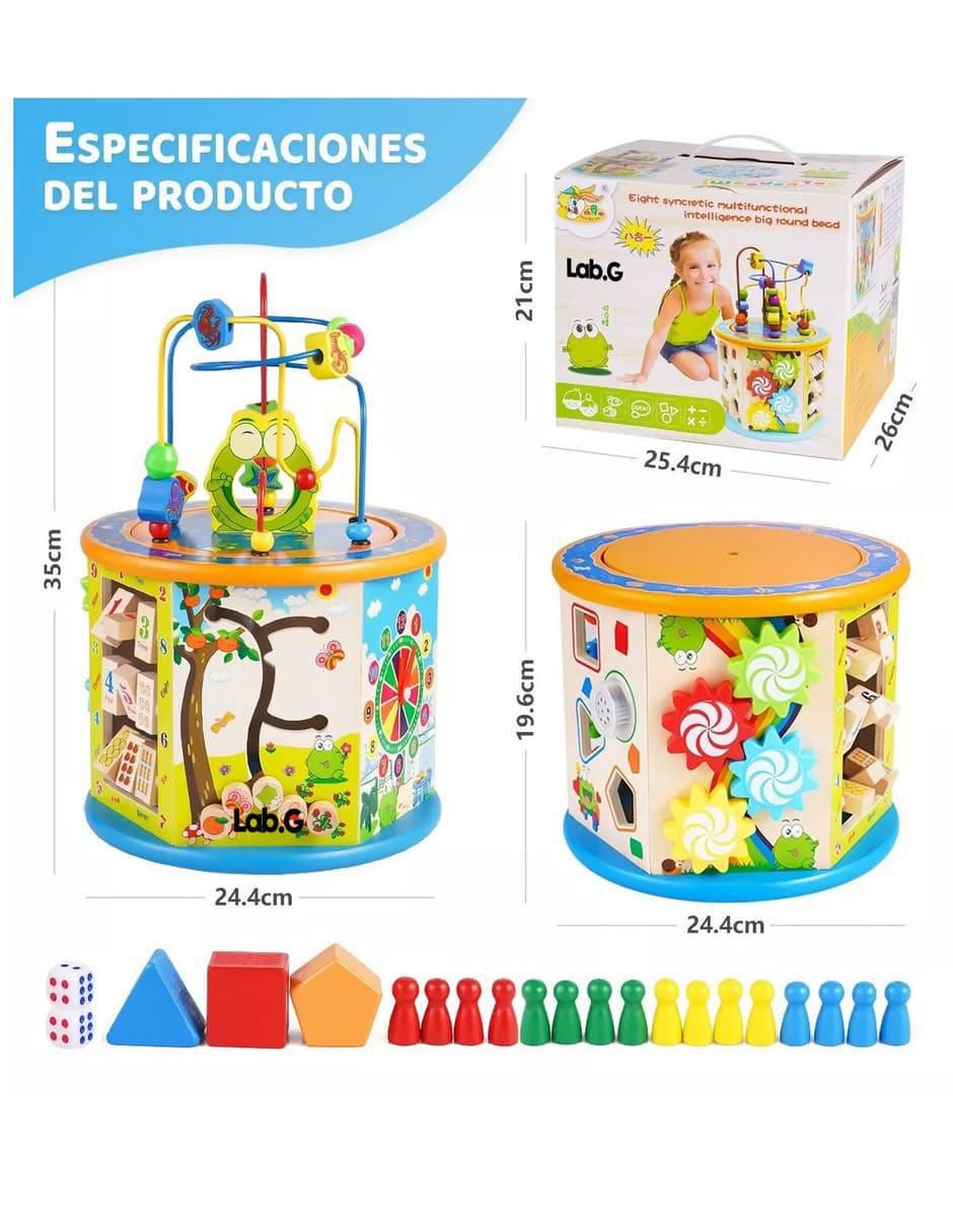 Juguete Montesorri Educativo 8 En 1 Con Laberinto Didácticos juego didáctico infantil unisex 5