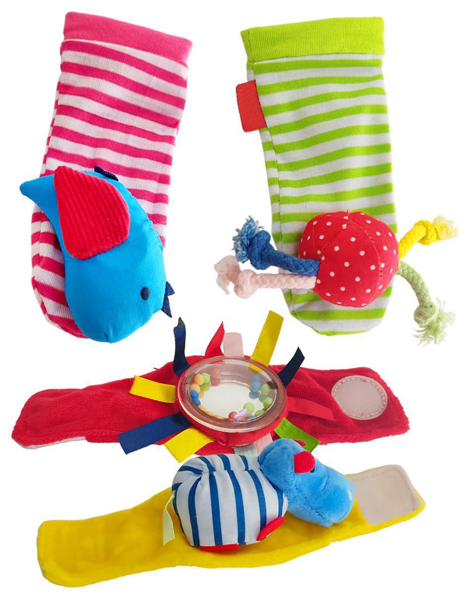 Set calcetines pulseras sonajero juguete estimulación bebé Dara