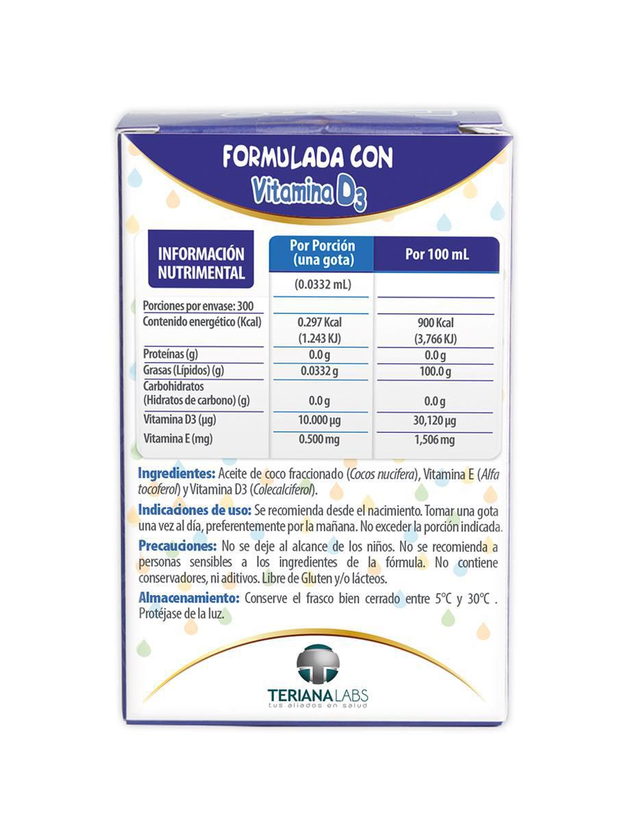 Vitamina D3 suplemento alimenticio líquido 2