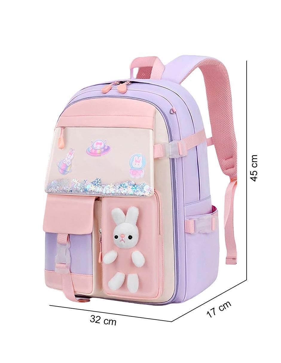 Mochila escolar Genérica Escolar Conejito impermeable unisex