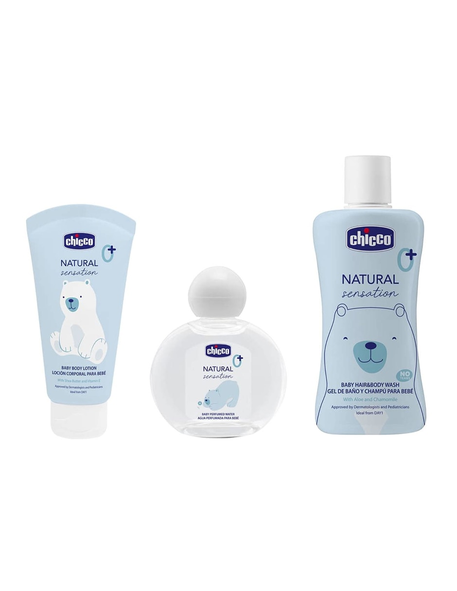Set para cuerpo recomendado para revitalizar de día Baby Essential Natural  Sensation Chicco para todo tipo de piel