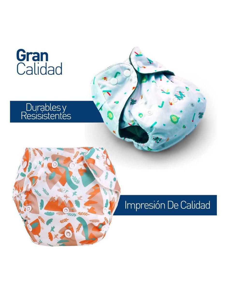 Pañal ecológico de tela etapa 1 bebé unisex con 6 piezas 5