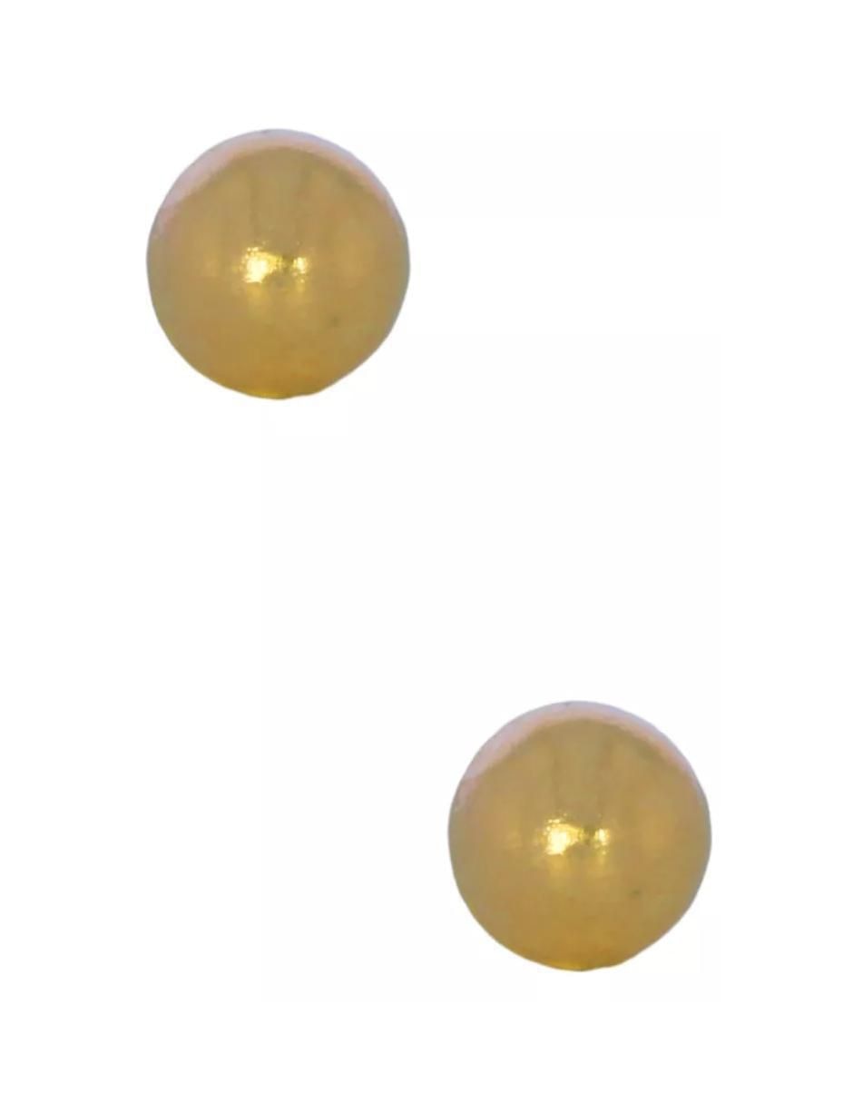 Broqueles de esfera de oro 14 K con acabado brillante Broqueles de esfera de oro 14 K con acabado brillante