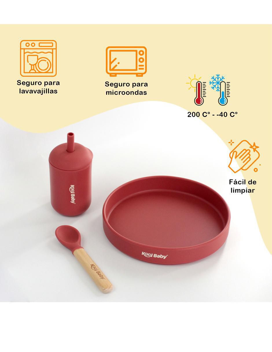 Set alimentación kool baby sin familia o colección sin licencia silicón 5 "piezas"
