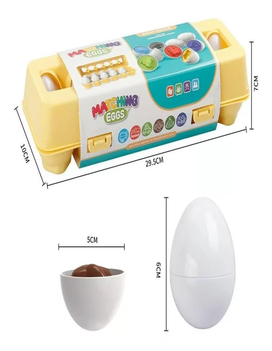 Juguete didáctico huevos con números 4