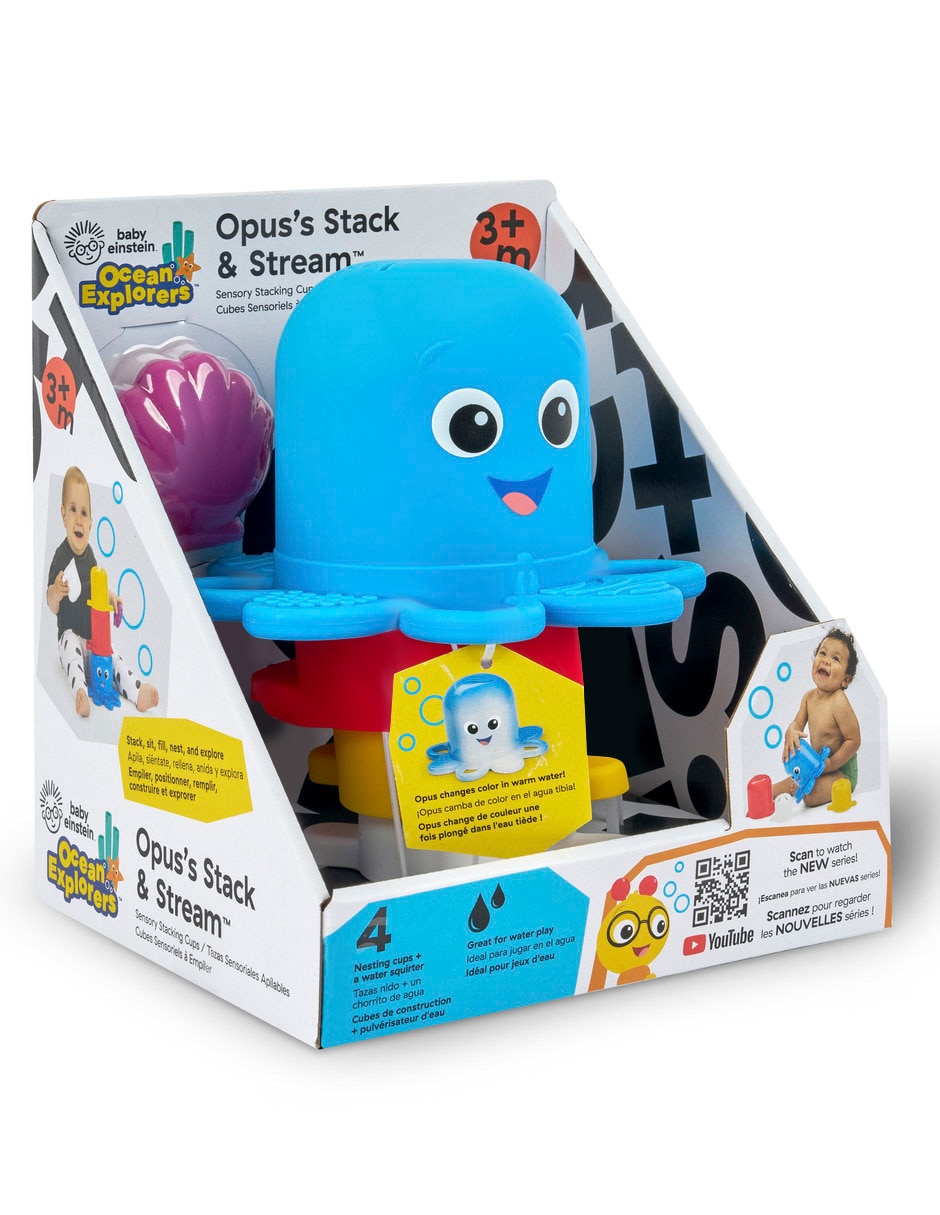 Vasos Apilables Stack & Stream Con Opus Ocean Explorers juego didáctico infantil unisex 5