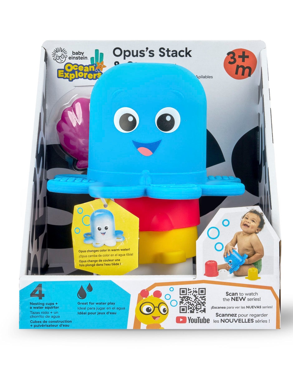 Vasos Apilables Stack & Stream Con Opus Ocean Explorers juego didáctico infantil unisex 6