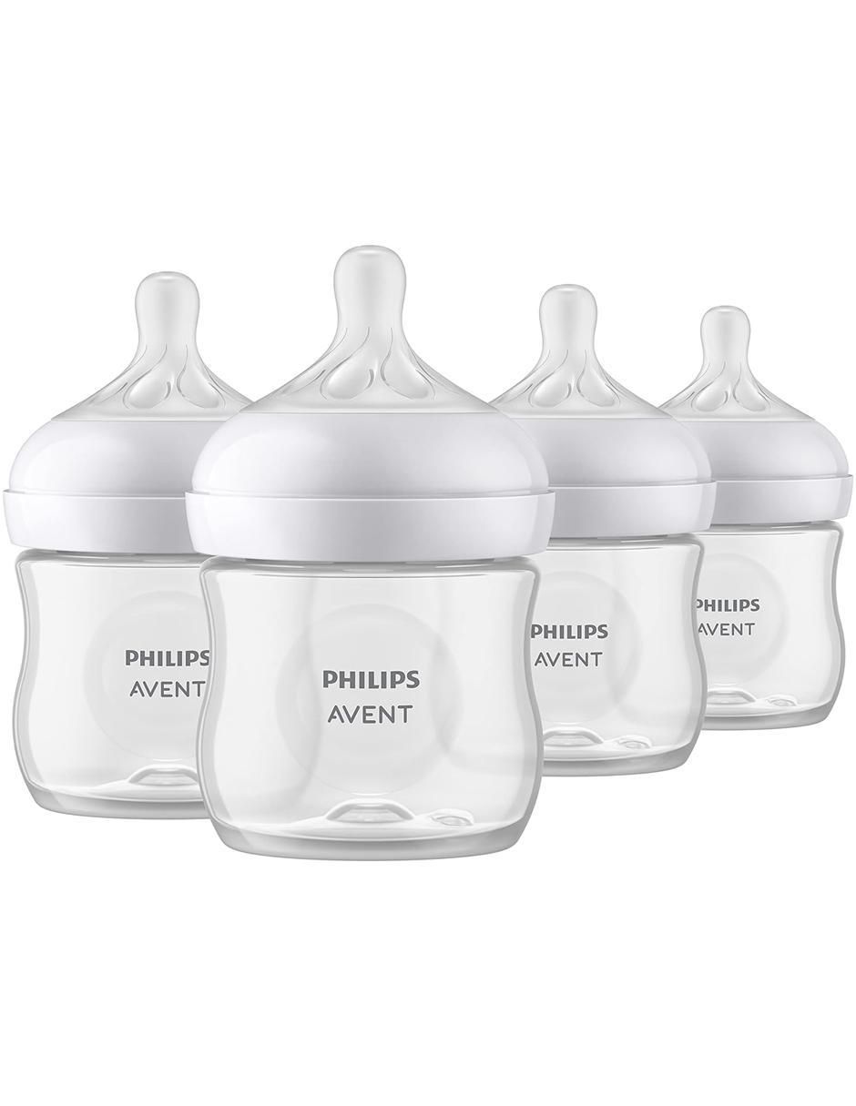 Philips Avent - Biberón natural, transparente, 4 onzas