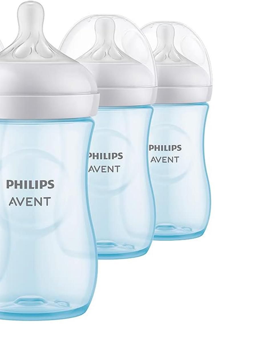 Set Biberones Philips Avent 3 De 11oz Y 3 D 9oz + 1 Chupon Color  Transparente Anti-Colic