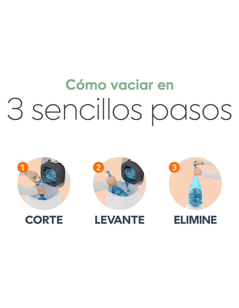 Bote para pañales Diaper Genie Classic de plástico 7