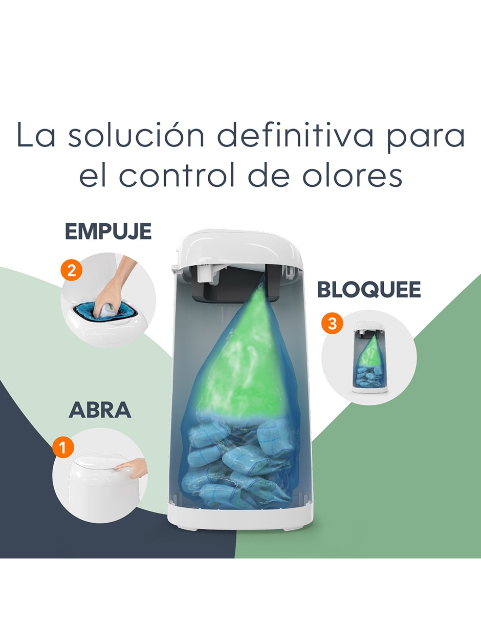 Bote para pañales Diaper Genie Classic de plástico 8