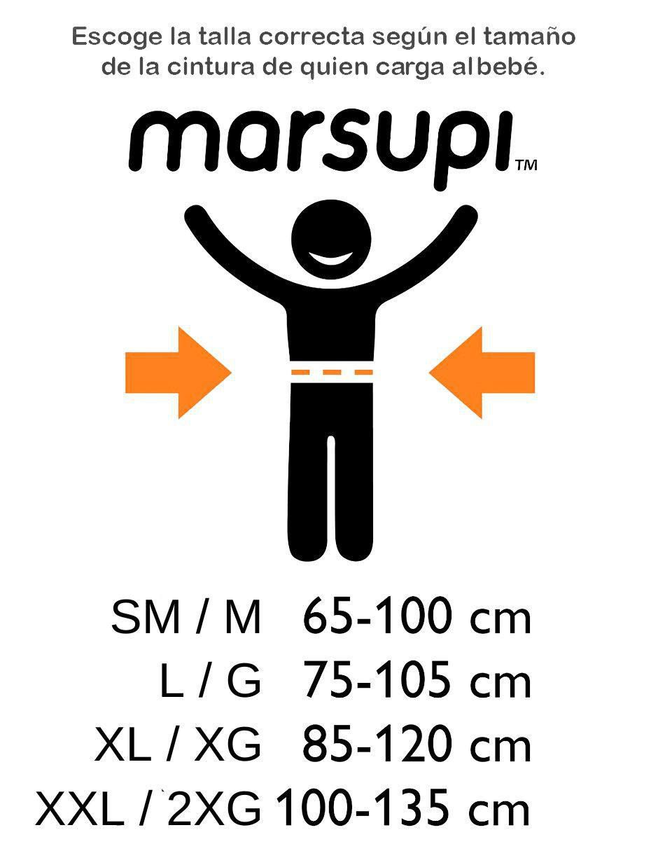 Fular marsupi "para bebé de hasta" 15 kg