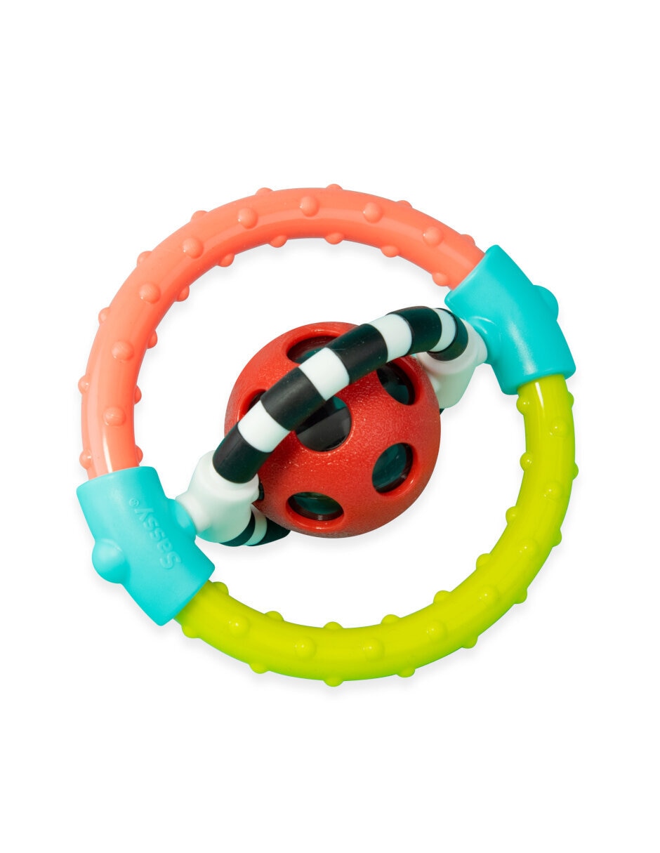 Juguete sonajero de anillo flexible Spin & Chew