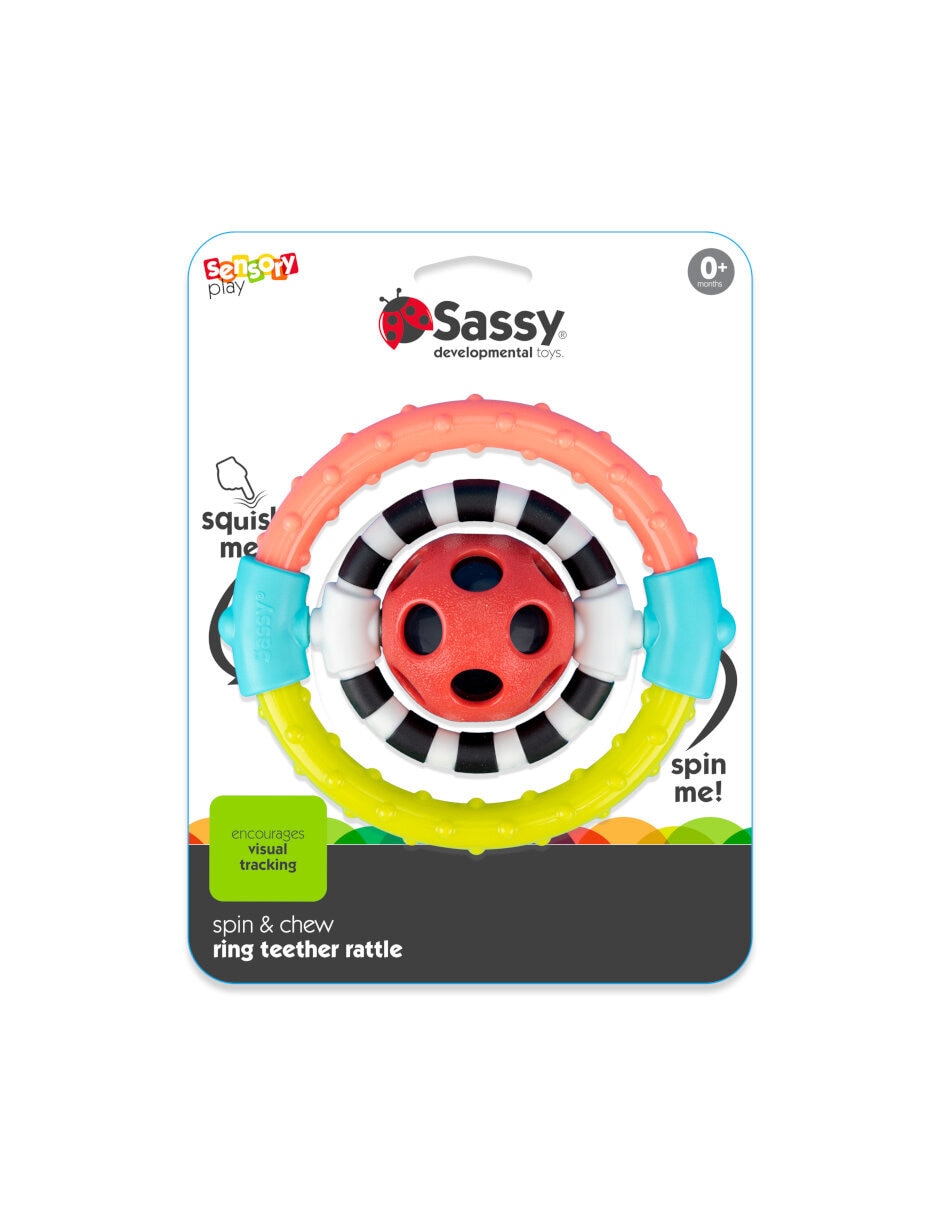 Juguete sonajero de anillo flexible Spin & Chew 2