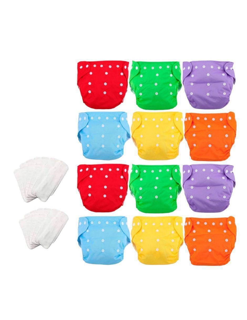 Pañal ecológico tela etapa unisex con 24 piezas