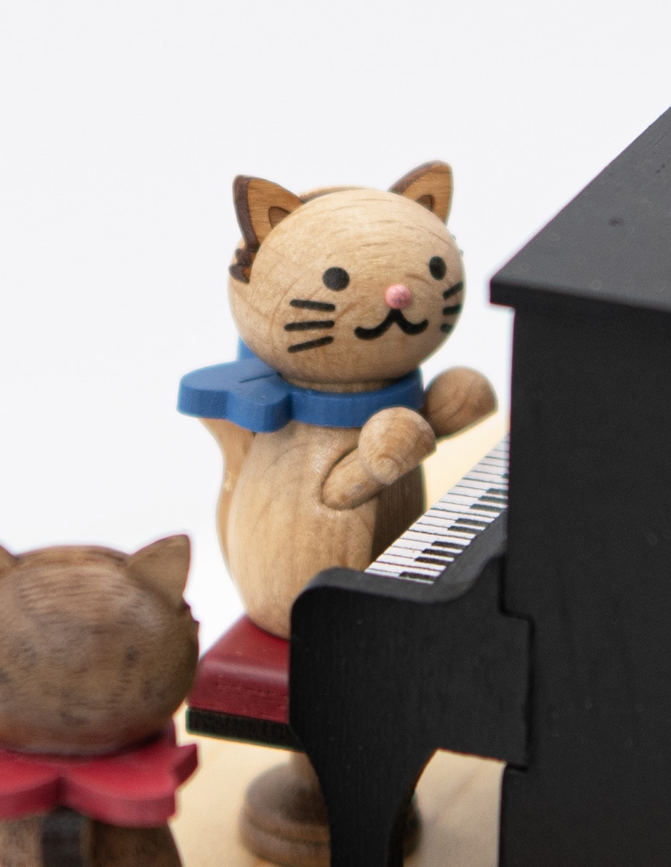 Caja musical Gatos en piano 4