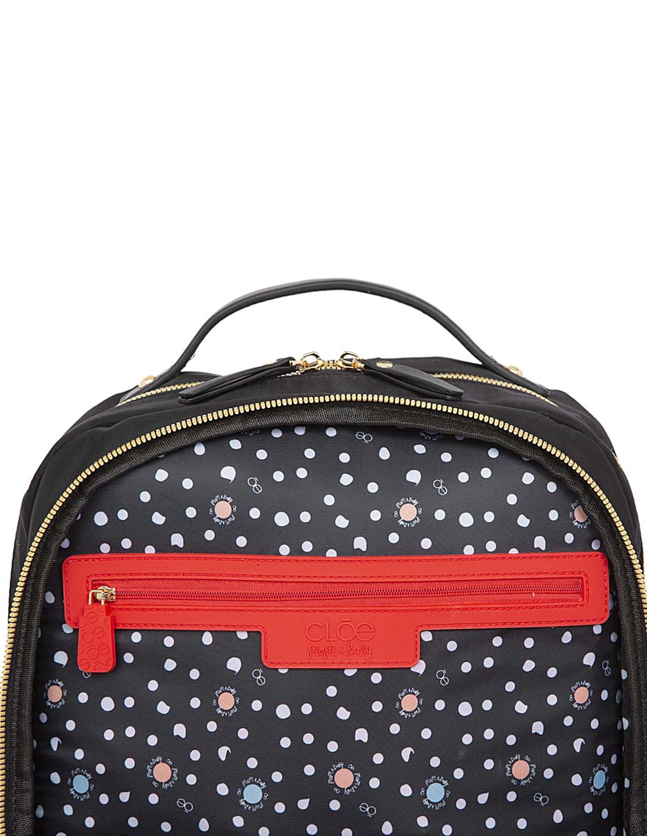 BACKPACK PAÑALERA CLOE 4BLM CLO, NEGROX