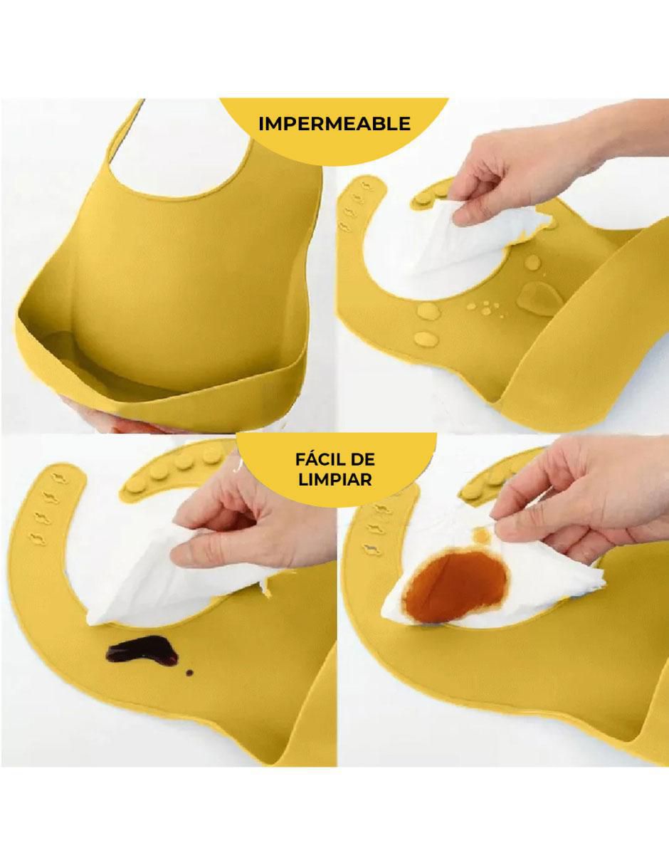 Set alimentación happy life vajilla para bebe lisa "de" silicón 5 "piezas"