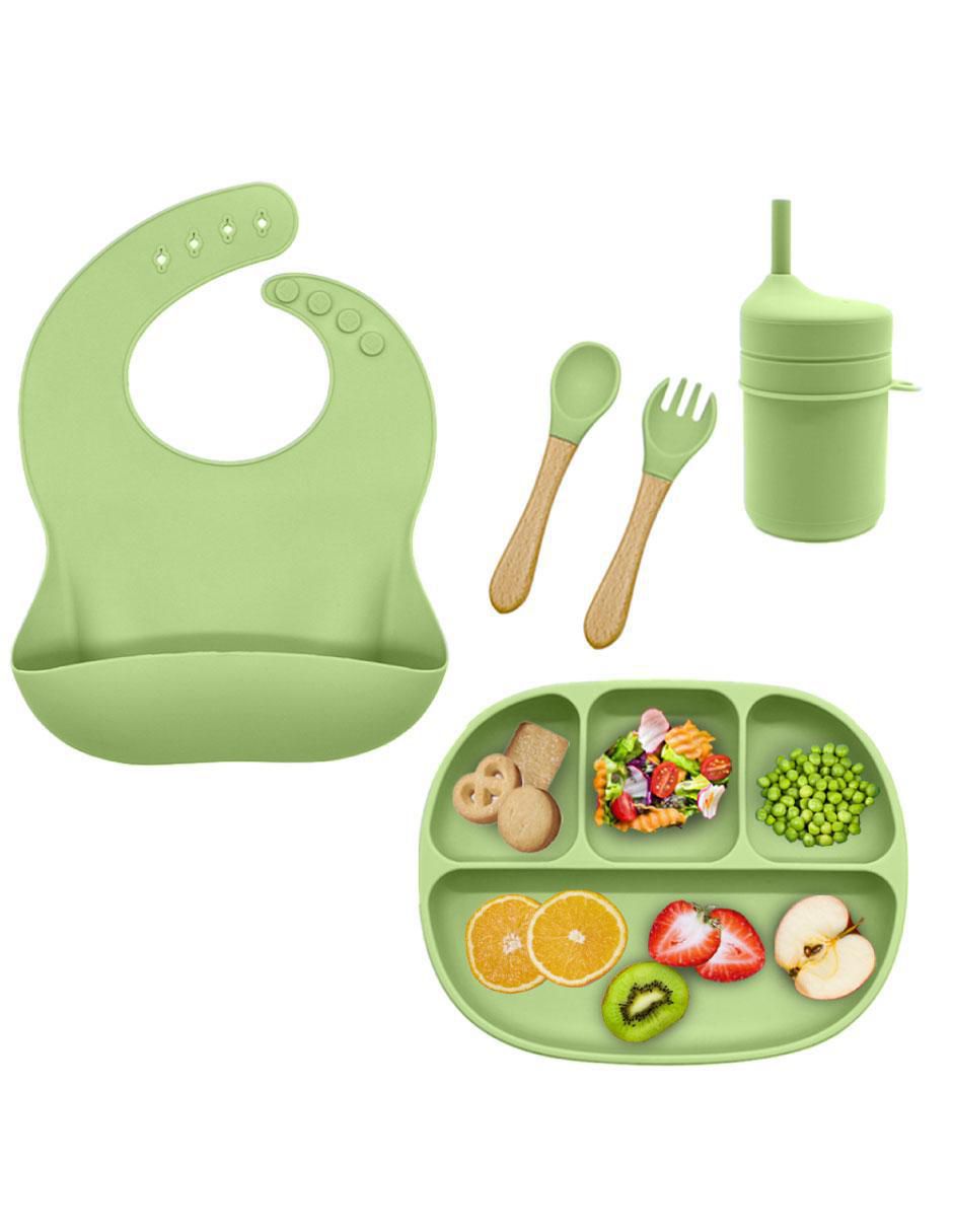 Set alimentación Lisa de silicona 5 piezas