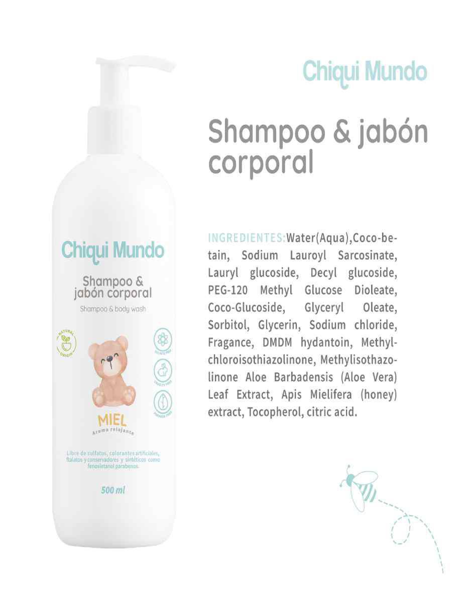Shampoo hidratante y Body Wash Natural 2