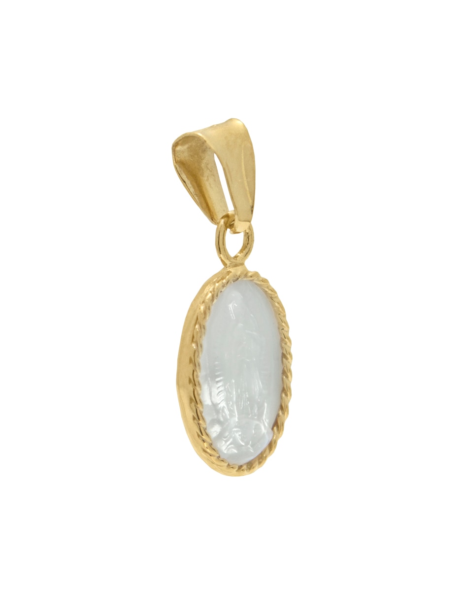 Medalla ovalada de oro amarillo 14 K 2