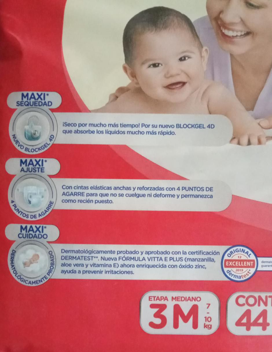 Pañales bebé etapa 3 bebé unisex con 44 piezas 3