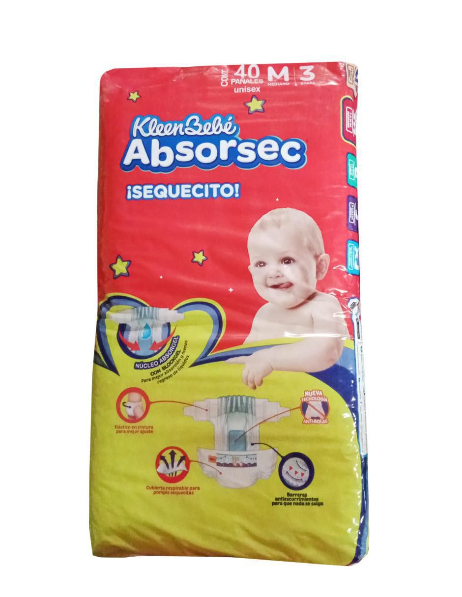 Pañales etapa 3 bebé unisex con 40 piezas 2