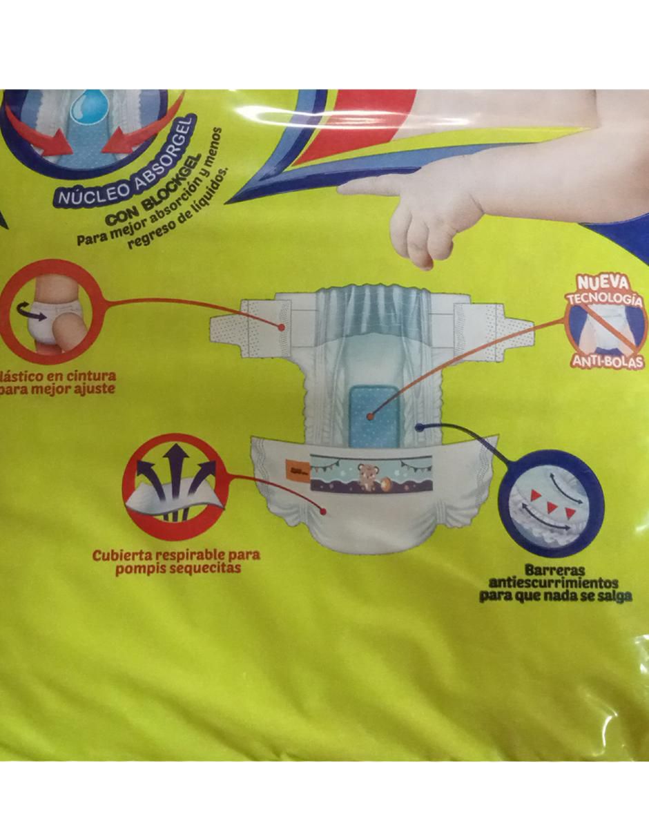 Pañales etapa 3 bebé unisex con 40 piezas 3