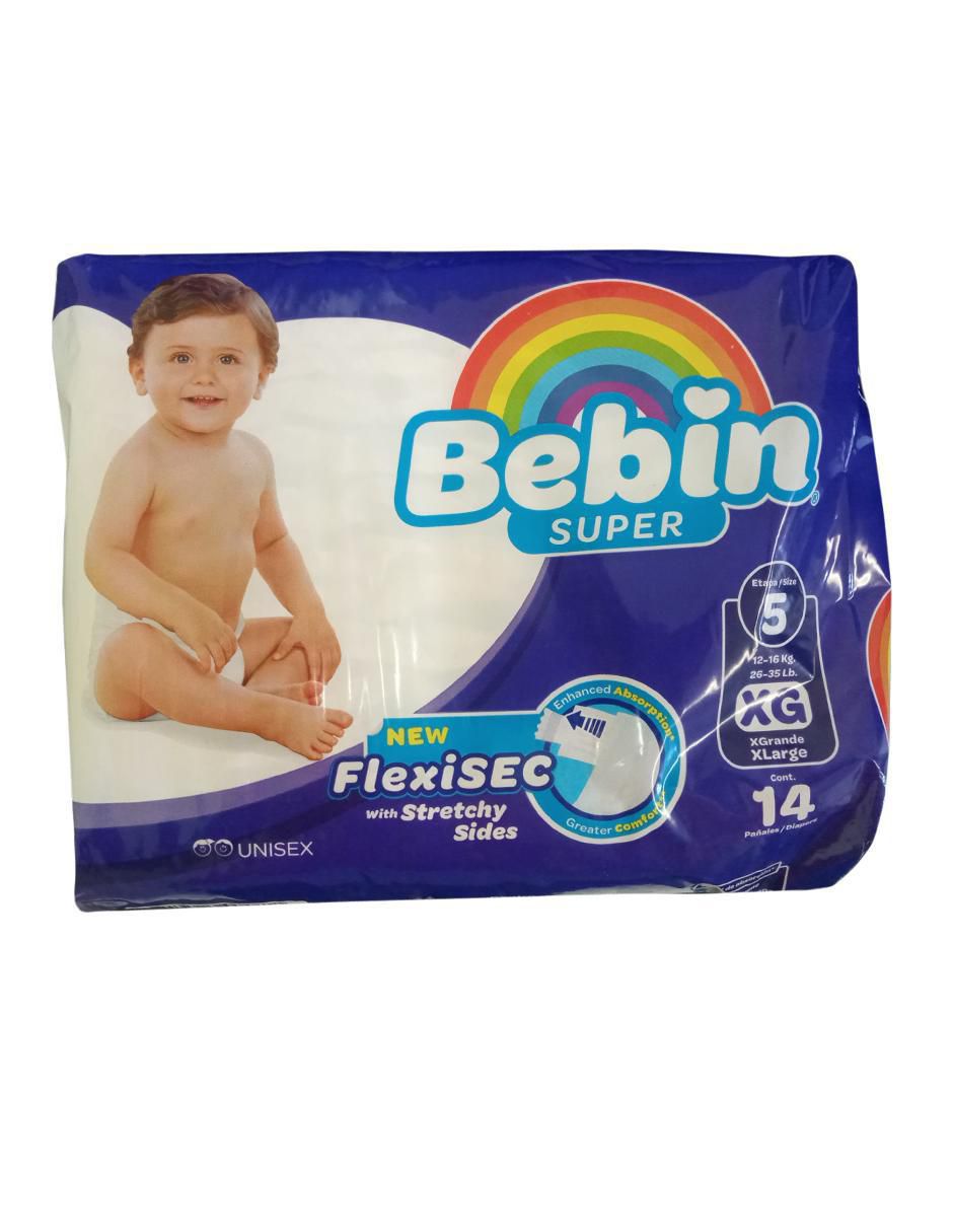 Pañales etapa 5 bebé unisex con 14 piezas 2