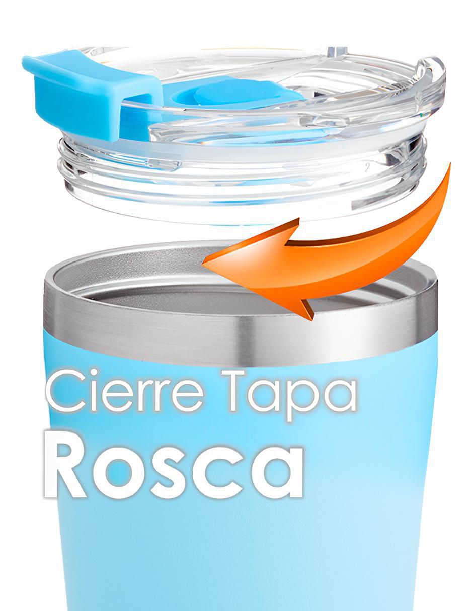 Termo de acero inoxidable con tapa rosca 380 ml 4
