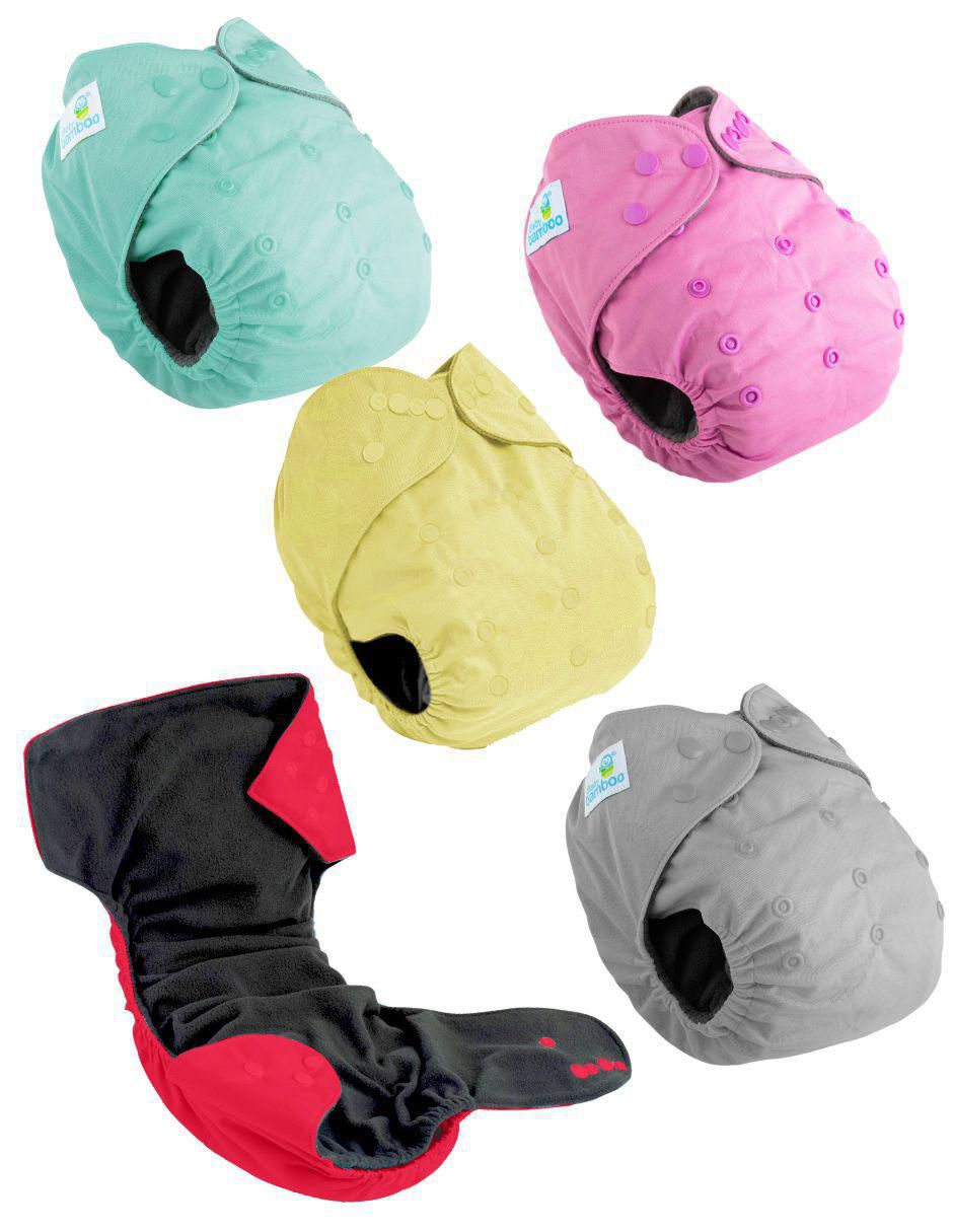 Pañal ecológico de tela babybamboo pañales ecologicos 18-28 kgs "etapa" 6 infantil unisex "con" 5 "piezas"