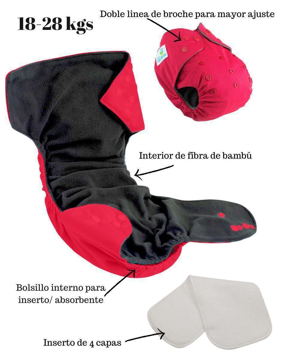 Set pañal ecológico de tela etapa 6 infantil unisex con 5 piezas 2