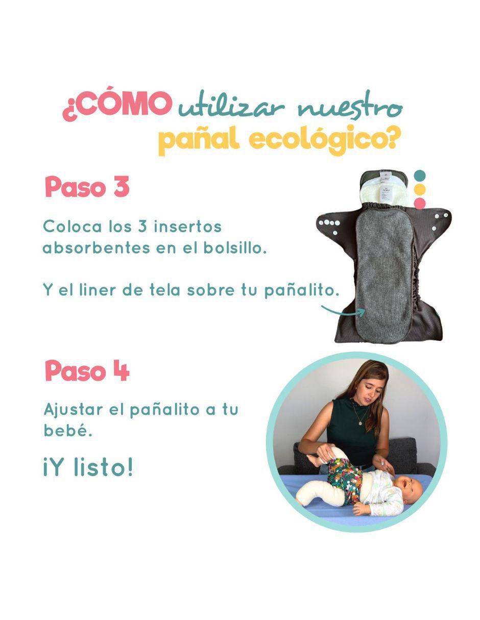 Pañal ecológico de tela changuitos pañales ecológicos "etapa" 1 bebé "con" 20 "piezas"