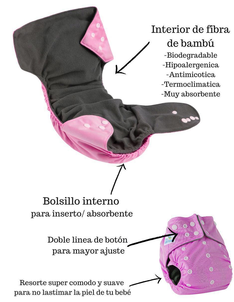 Pañal ecológico de tela etapa 5 unisex con 10 piezas 2