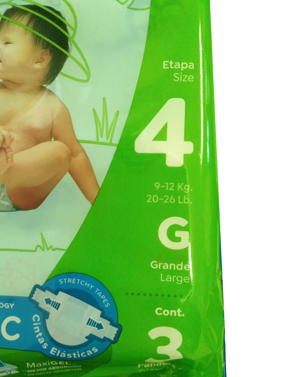 Pañales para bebé etapa 4 bebé unisex con 3 piezas 3