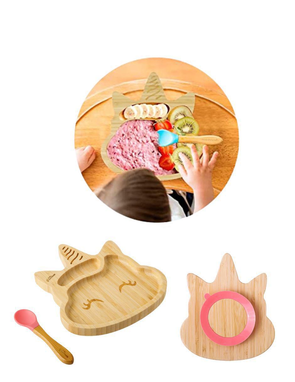 Set alimentación de bambú 2 piezas 2